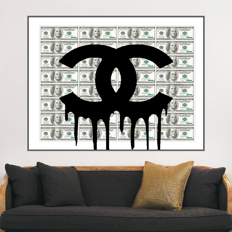 电视柜客厅kaws公仔暴力熊装饰画