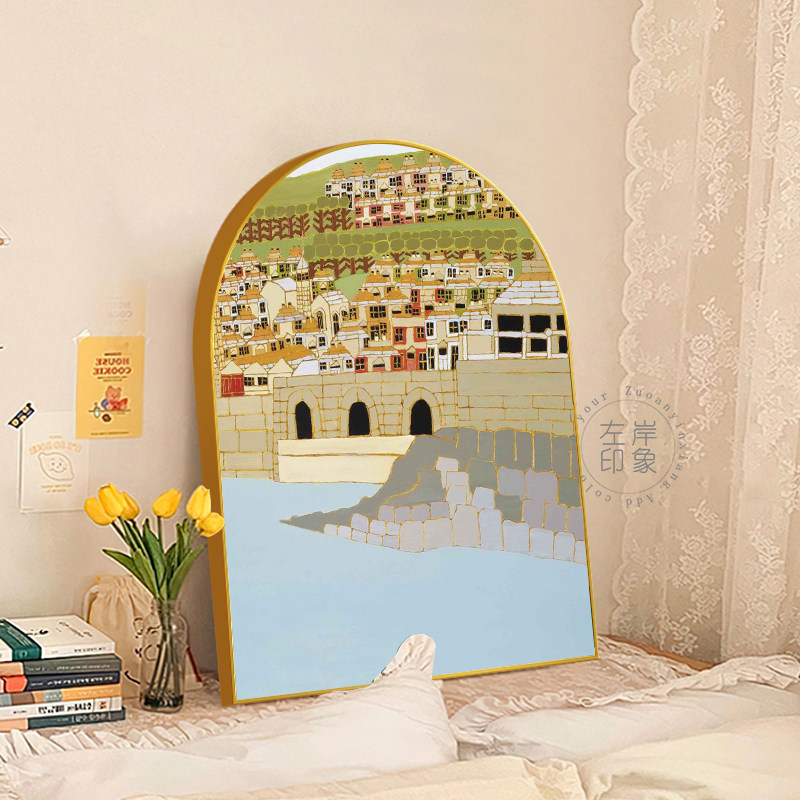 北欧小清新建筑花卉装饰画