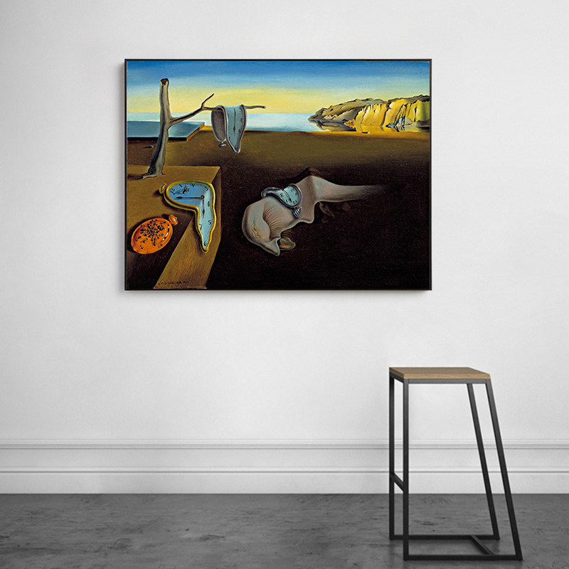 永恒的记忆达利名画超现实主义油画装饰画客厅餐厅卧室床头摆台画