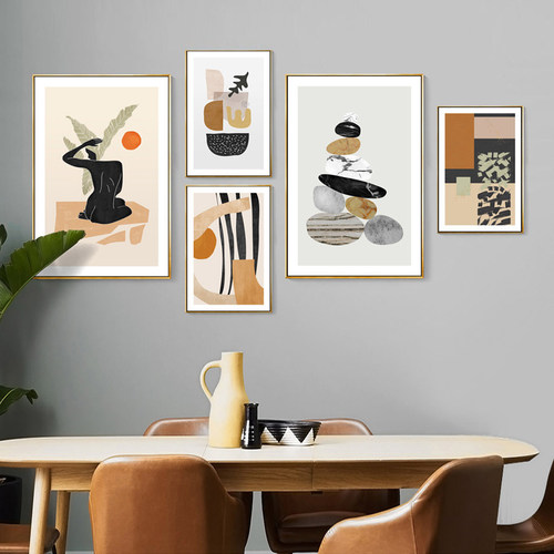 现代抽象几何复古艺术装饰画