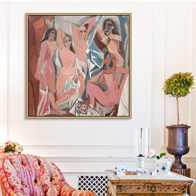 毕加索亚威农少女毕加索抽象装饰画挂画客厅卧室酒吧酒店书房挂画