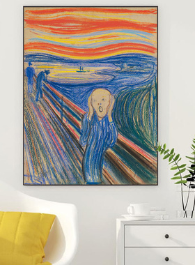 Edvard Munch爱德华蒙克呐喊生命之舞油画装饰画客厅艺术小众挂画