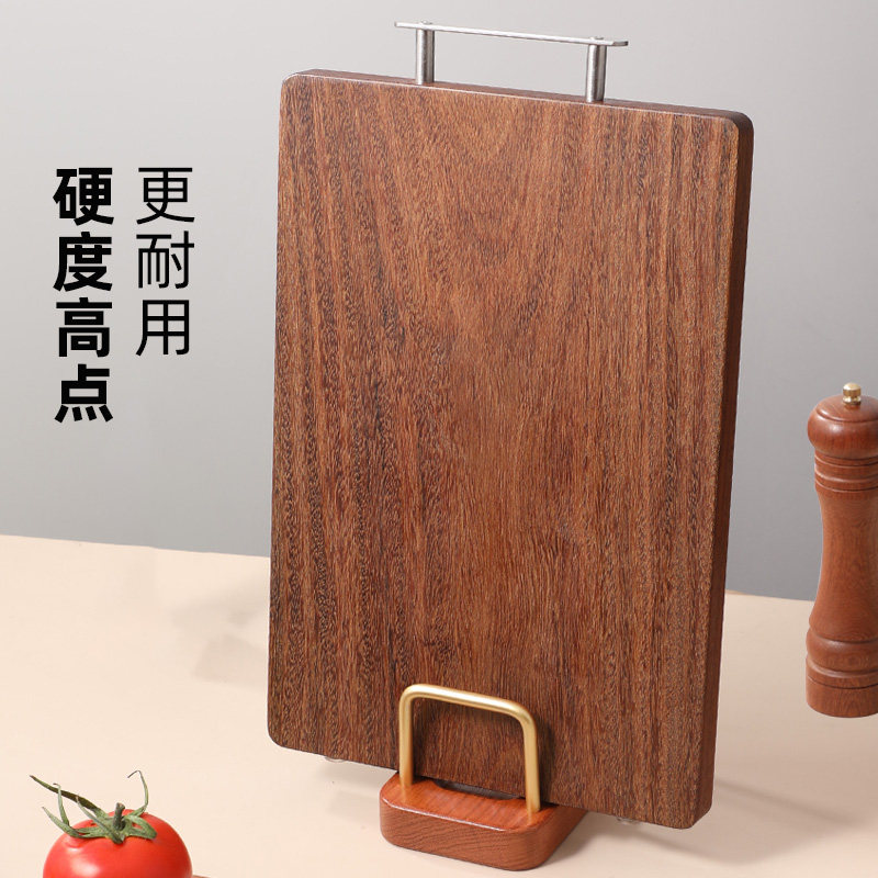 鸡翅木菜板家用抗菌防霉整木乌檀木案板厨房实木切菜砧板