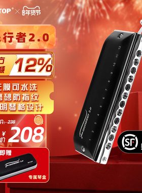 东方鼎先行者12孔无膜半音阶口琴C调T1248NV学生用入门专业演奏