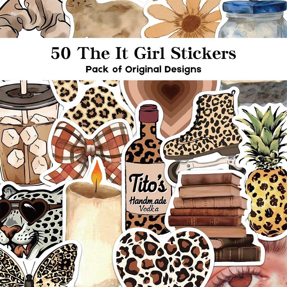 50张The It Girl贴纸复古欧美风DIY装饰手账水杯笔记本卡通贴画,3C数码配件,笔记本个性小贴纸,淘宝优惠券,粉丝福利购,淘宝优惠卷