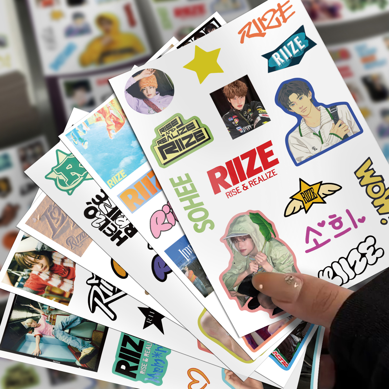 拾乐贴纸Riize韩团周边防水贴画