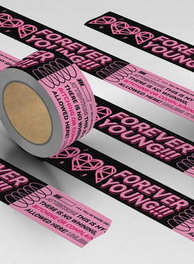 Keep Of White卷卷贴纸创意警示纸胶带行李箱电脑水杯防水装饰贴