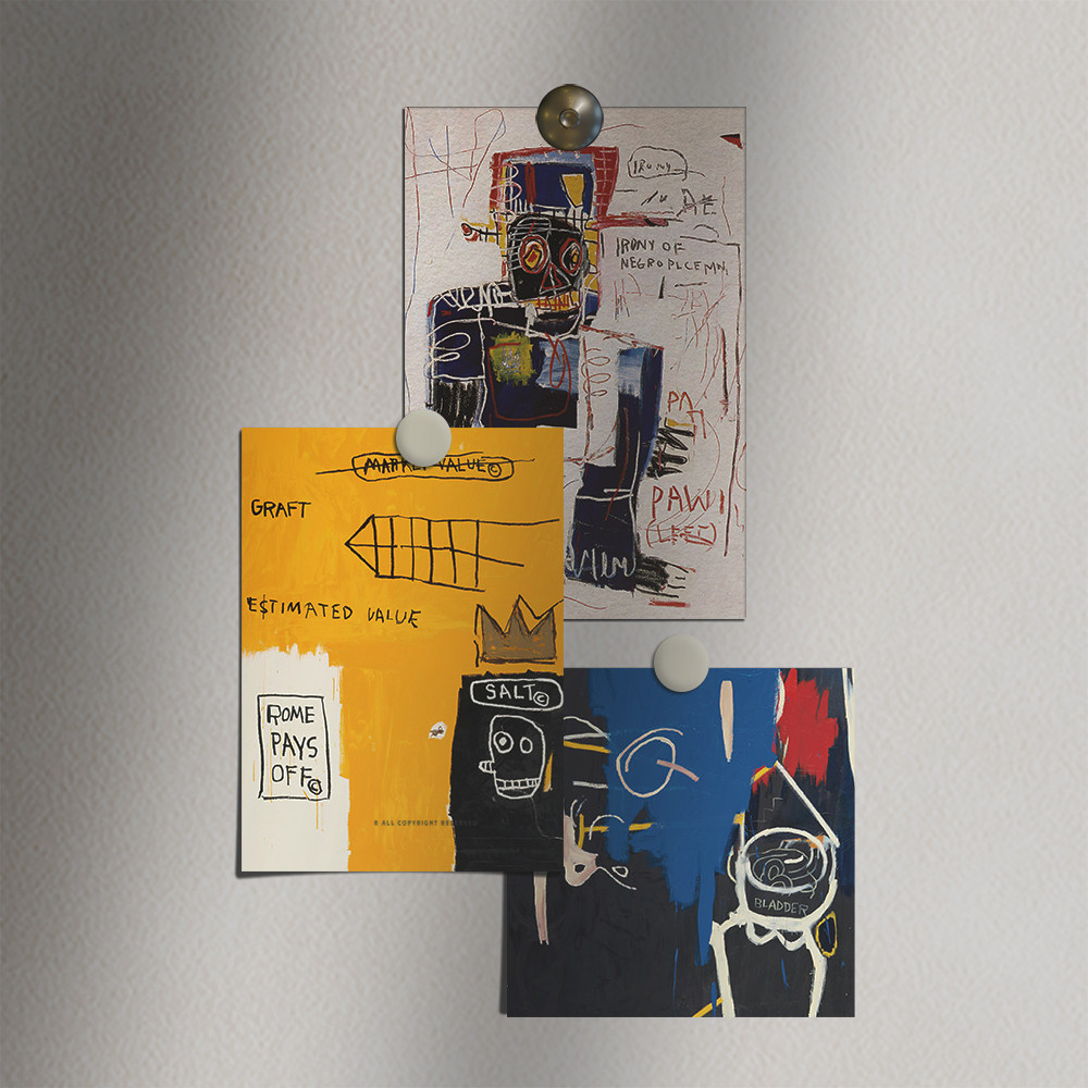 15张现代抽象巴斯奎特艺术涂鸦卡片拍照道具卧室墙面装饰背景墙贴,文具电教/文化用品/商务用品,贺卡/明信片,淘宝优惠券,粉丝福利购,淘宝优惠卷