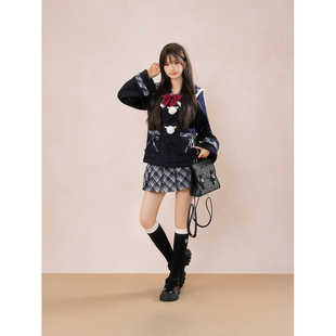 冬日恋歌 短款毛呢外套装女冬季小个子穿搭学院风jk制服
