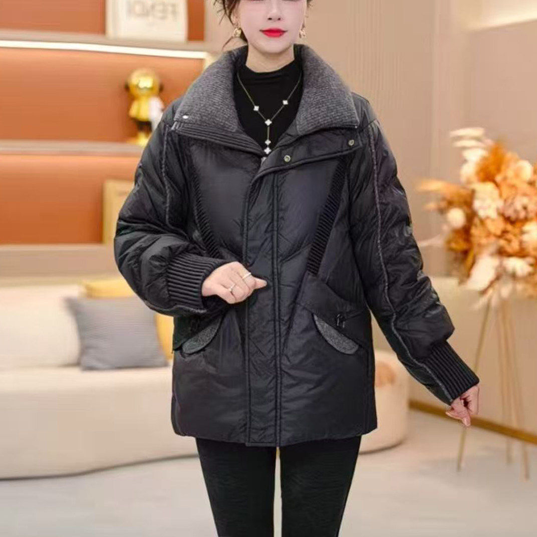 大码翻领羽绒棉服女款冬季洋气质轻薄棉袄妈妈装加厚保暖棉衣外套,女装/女士精品,棉衣/棉服,淘宝优惠券,粉丝福利购,淘宝优惠卷