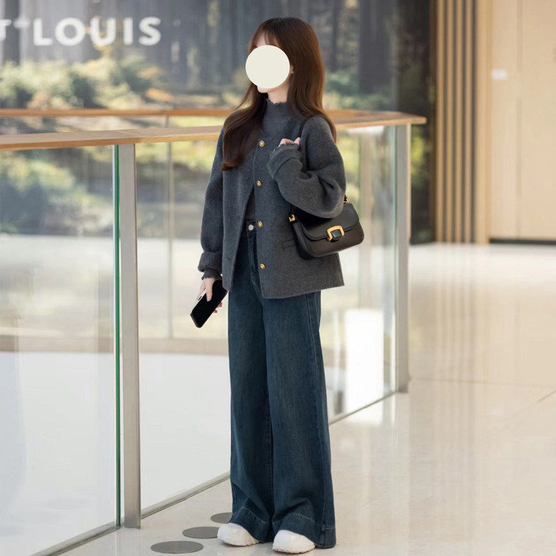 小香风灰色毛呢外套女秋冬英伦风高级感韩系复古小个子气质短外套,女装/女士精品,毛呢外套,淘宝优惠券,粉丝福利购,淘宝优惠卷