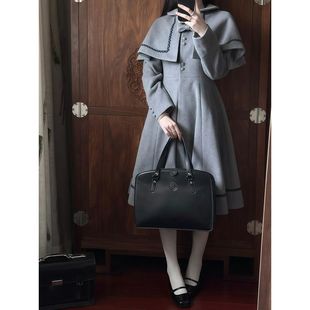 【卡米莉亚公校优雅日常肩带可调背心工字褶裙双子冬
