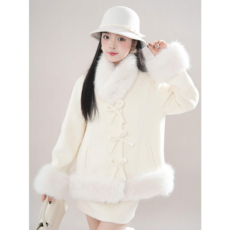 千金风毛毛领毛呢大衣女款2025新款冬加厚小个子绝美冬装呢子外套,女装/女士精品,时尚套装,淘宝优惠券,粉丝福利购,淘宝优惠卷