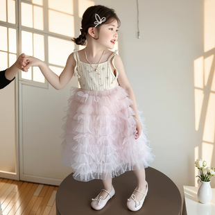 纱裙连衣裙女夏儿童服装 花童夏天仙气 小众甜美小清新穿搭新款 夏季