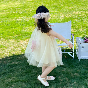 森系萌娃网红百搭精致蓬蓬裙潮服新品 儿童连衣裙夏纱裙经典 ins风