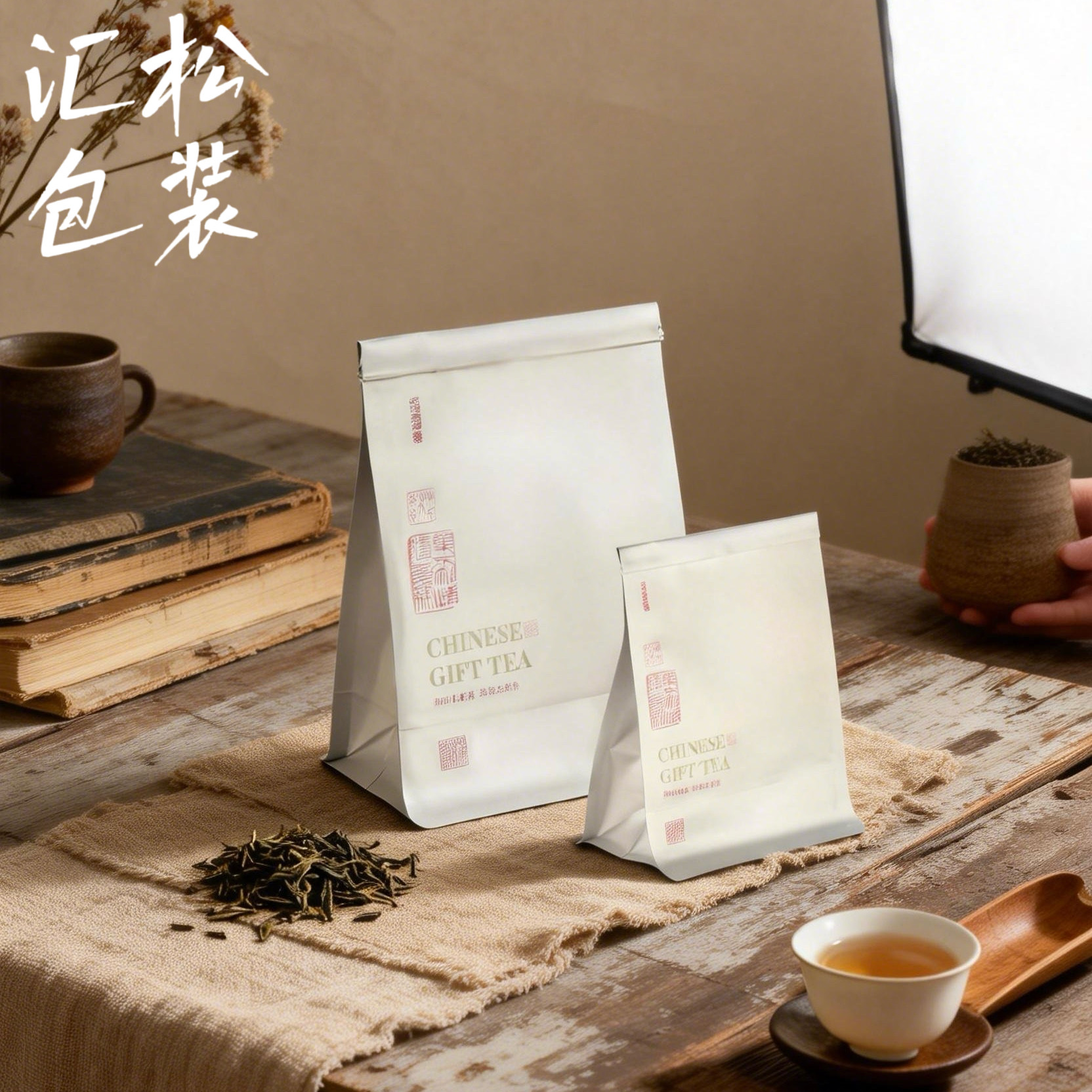 加厚铝箔袋茶叶自封袋散茶独立防潮普洱白茶分装袋密封袋茶叶包装