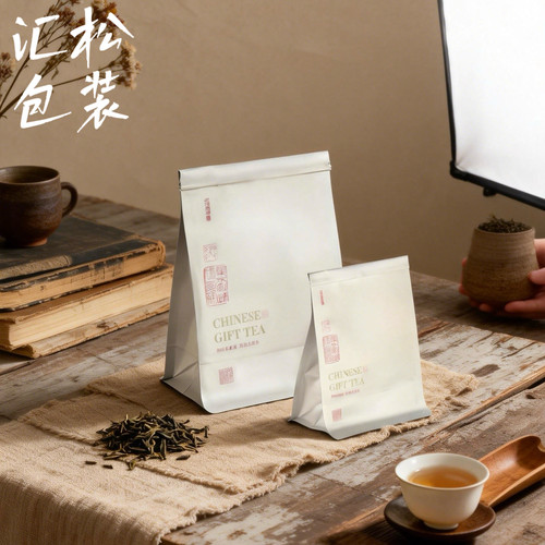 铁丝封口加厚纯铝八边茶叶自立袋