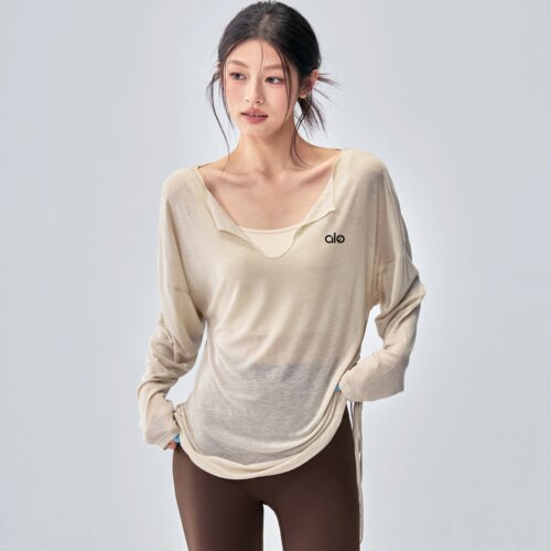 奥莱宽松瑜伽服罩衫女