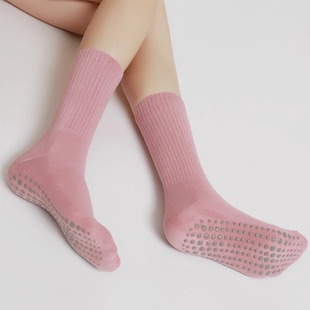LULU AHEAD点胶防滑瑜伽袜子女中筒运动成人地板袜普拉提健身袜子