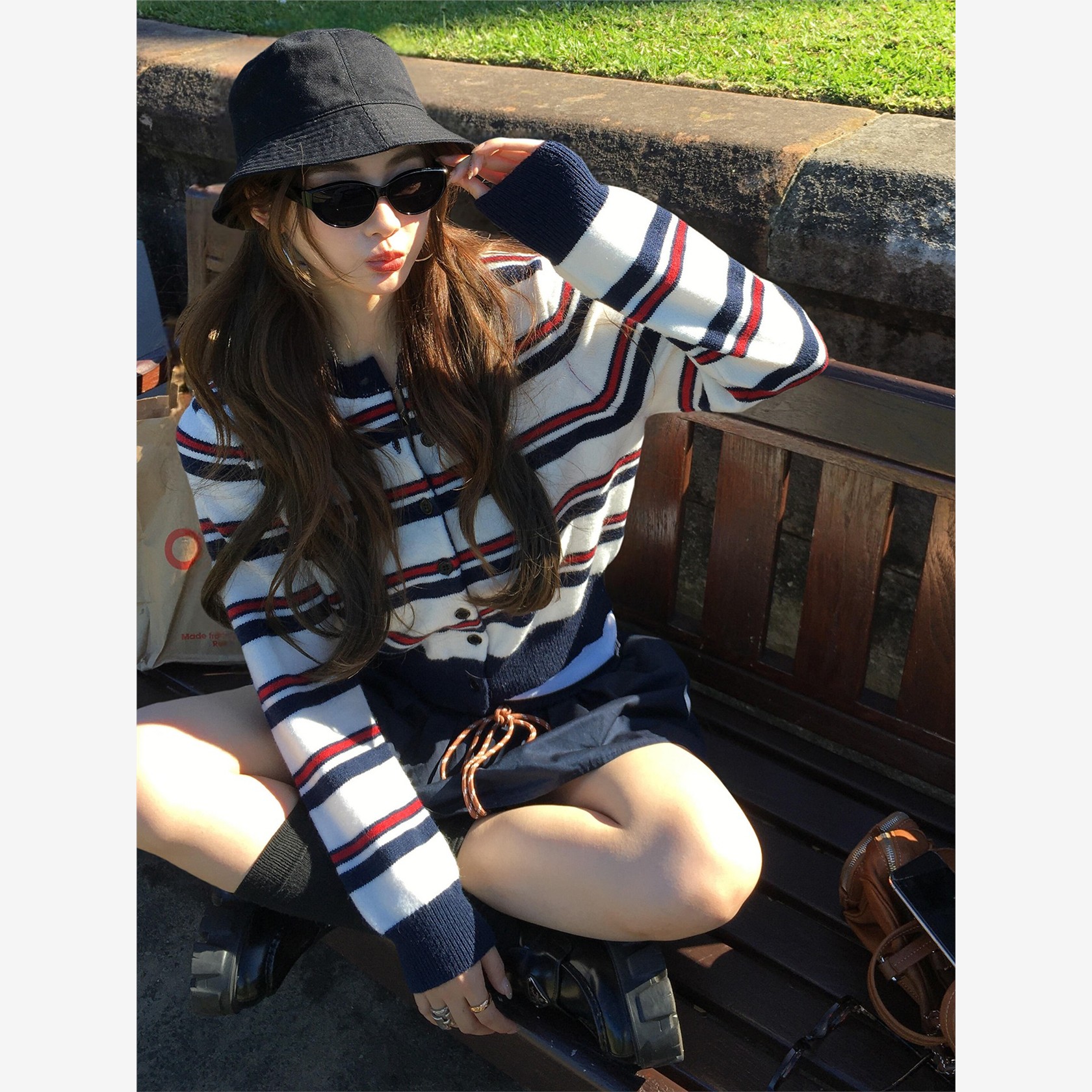 条纹针织开衫毛衣外套女秋冬2025新款绝美巨好看独特漂亮早秋上衣