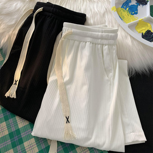 薄款 男式 透气运动裤 宽松百搭束脚裤 夏季 舒适柔软长裤 冰丝休闲裤