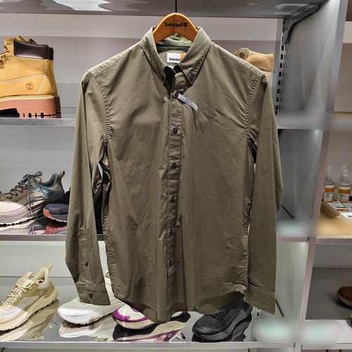 Timberland/添柏岚2025春夏男装长袖衬衫休闲商务通勤透气|A2ANC