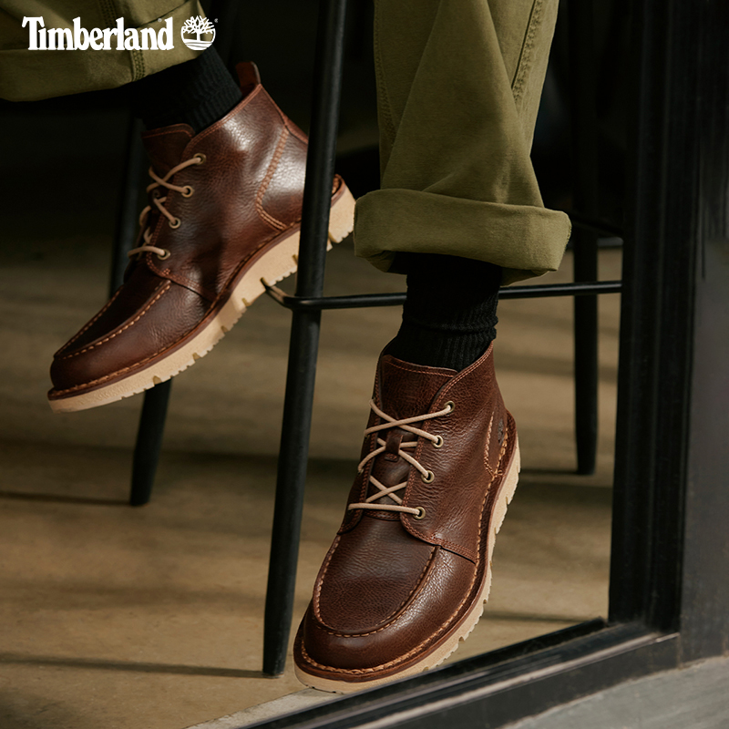 Timberland/添柏岚2025秋冬中帮休闲男士透气时尚商务男靴子A1JTW
