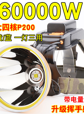 2026头灯强光充电超亮P200远射头戴式疝气灯进口LED户外钓鱼感应