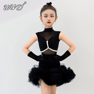 拉丁舞服女童2026新款夏季拉丁舞服儿童演出服少儿专业表演舞蹈服