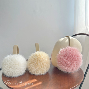 毛茸茸可爱耳罩女生骑车冬季保暖防风大童护耳耳包可折叠耳捂