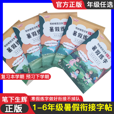 暑假练字字帖2年级升三年级