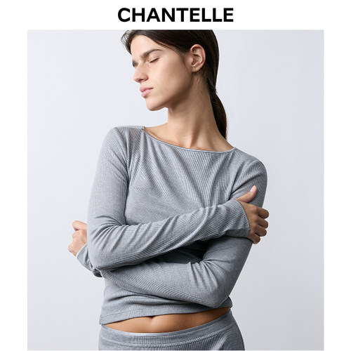 CHANTELLE轻奢羊毛长袖打底衫