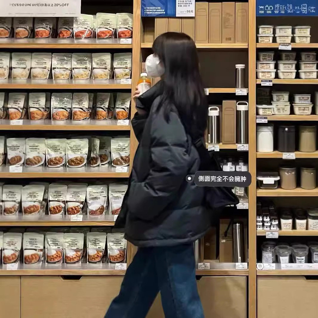 羽绒棉服女2025年新款冬季棉袄外套小个子短款棉衣oversize面包服