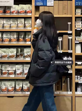 羽绒棉服女2025年新款冬季棉袄外套小个子短款棉衣oversize面包服