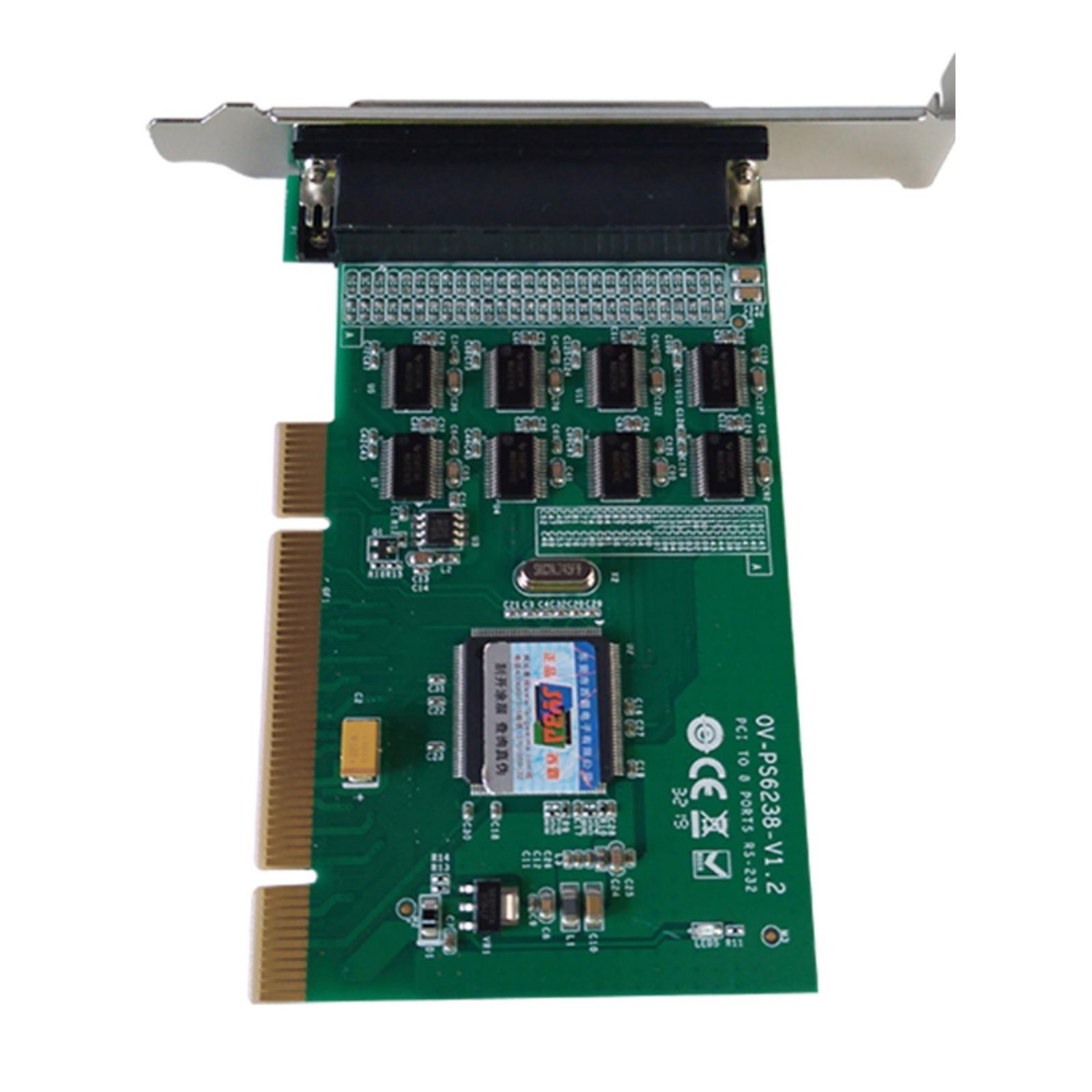 西霸PCI多串口卡8口扩展卡多路COM口9针rs232静电保护一拖八串口