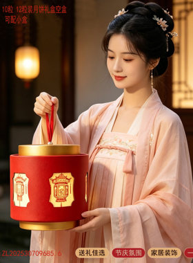灯笼桶中秋月饼礼盒空盒6粒8粒9粒10粒12粒月饼空盒可定制加logo