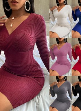 dress women sexy red dresses ladies plussize winter sweater
