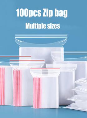 100pcs Zip Bags Reclosable Clear Storage ziploc Bag packing