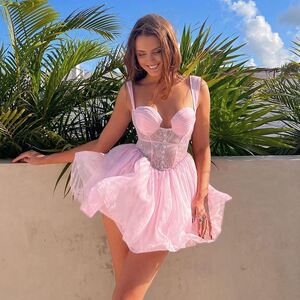instunning欧美辣妹风蕾丝拼接吊带连衣裙内搭带胸垫收腰a字短裙