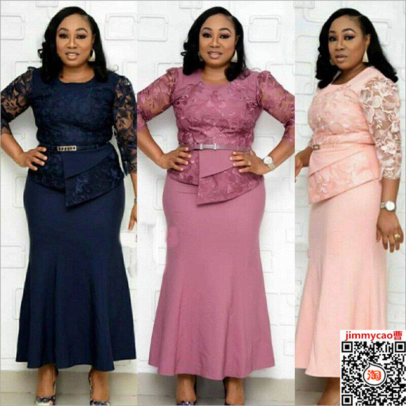 非洲大尺连衣裙5XL女士