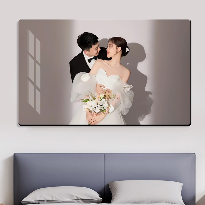 婚纱照相框照片挂墙24寸相片全家福打印加卧室床头结婚照放大定制