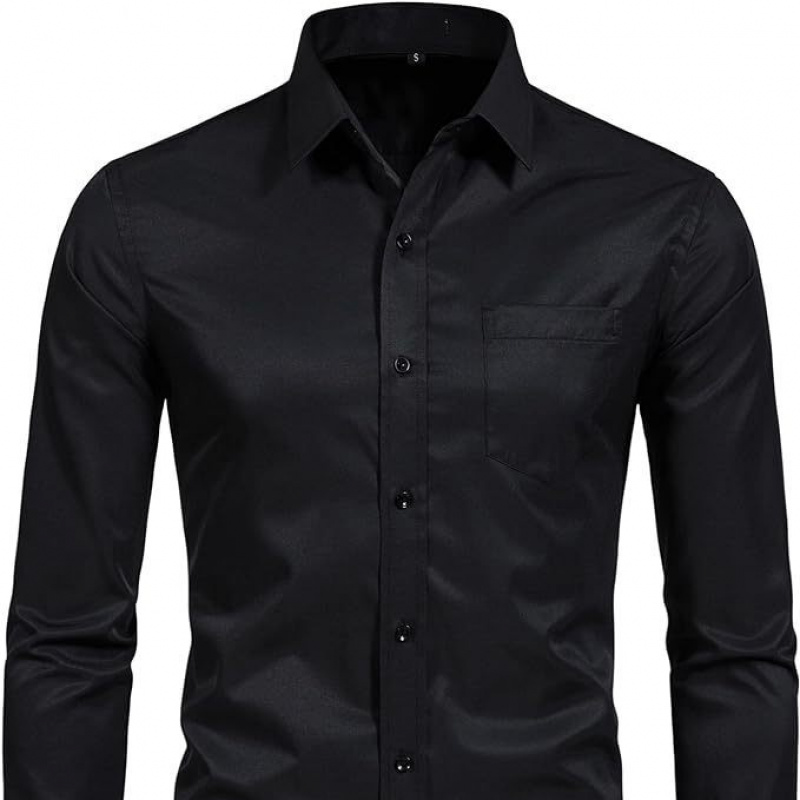 免烫四面弹力衬衫男士商务休闲男