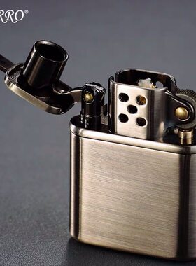 日本佐罗zorro煤油打火机老九门防风明火老式复古纯黄铜光面火机