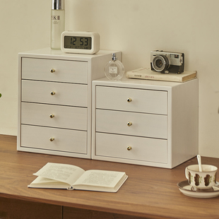 实木桌面抽屉收纳盒玄关办公桌梳妆台长方形化妆品杂物首饰收纳柜