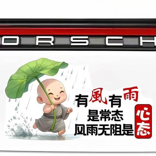 有风有雨是常态汽车贴纸