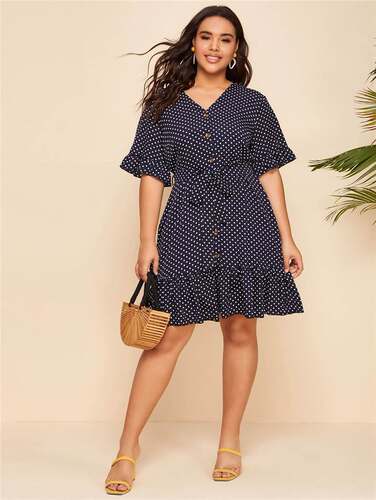 women dress fashion print big size S-3XL skirt 欧美大码女裙