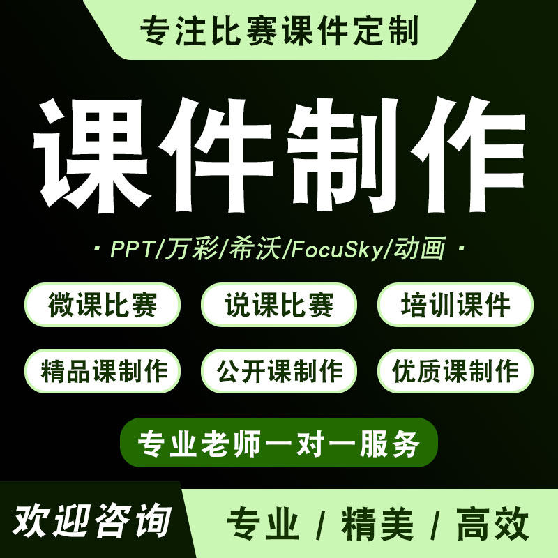 代做课件PPT制作微课公开课优质课精品课说课比赛参赛希沃设计