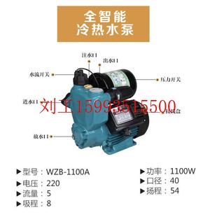 钱浪家用智能全自动冷热水自吸泵加压泵自来水增压泵静音水泵220V