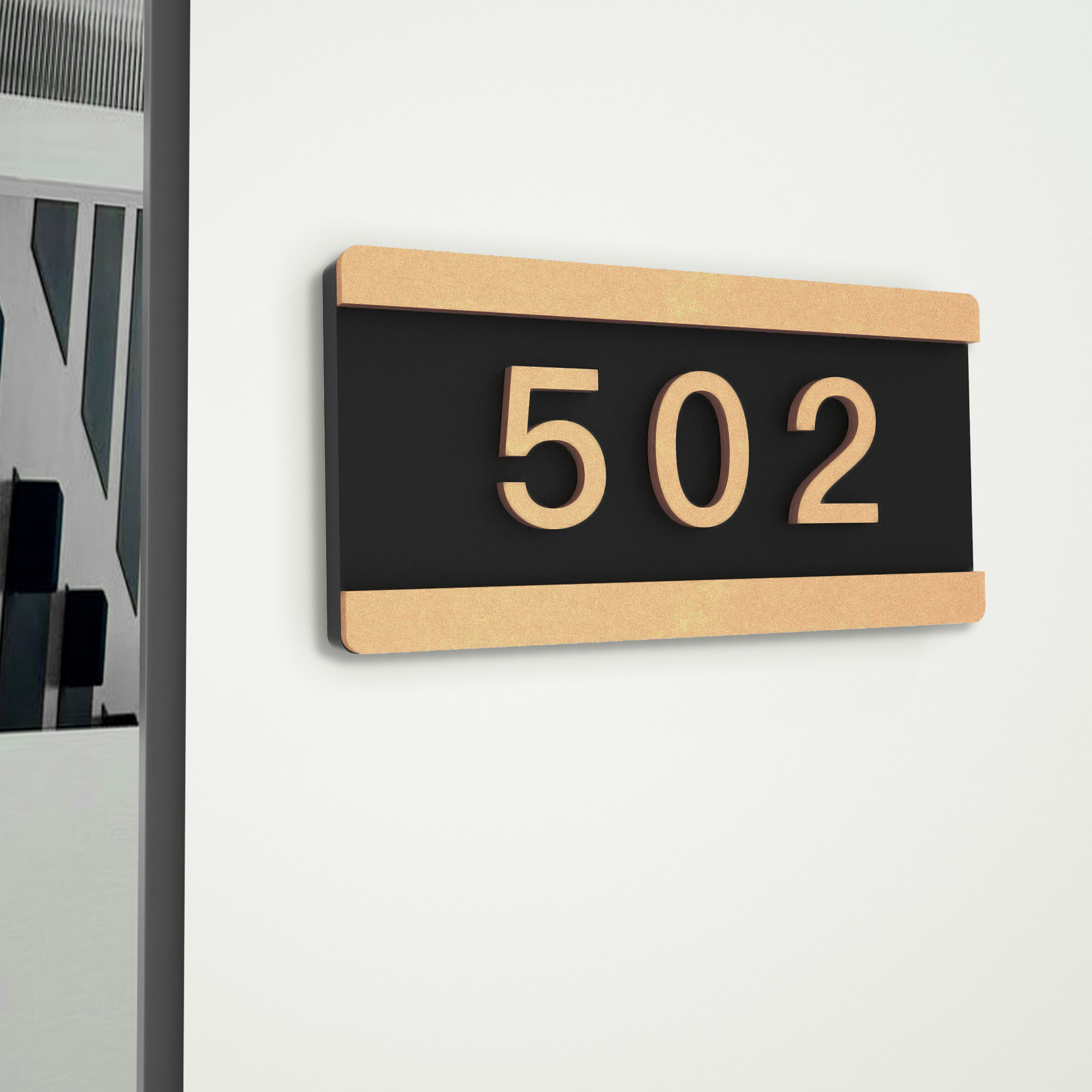 酒店包厢宿舍高档房号门牌号码牌定制家用磨砂数字门贴创意个性房间号