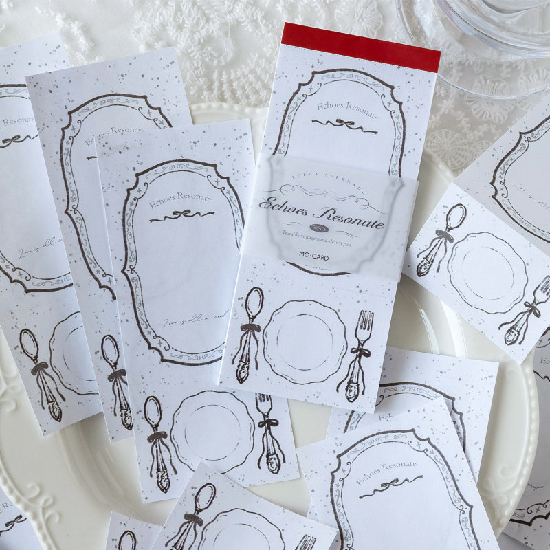 陌墨复古简约便签本 托斯卡小夜曲系列 手绘手账DIY素材打底便签,文具电教/文化用品/商务用品,便签本/便条纸/N次贴,淘宝优惠券,粉丝福利购,淘宝优惠卷